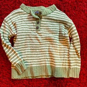 Green and white striped sweater from American eagle size s